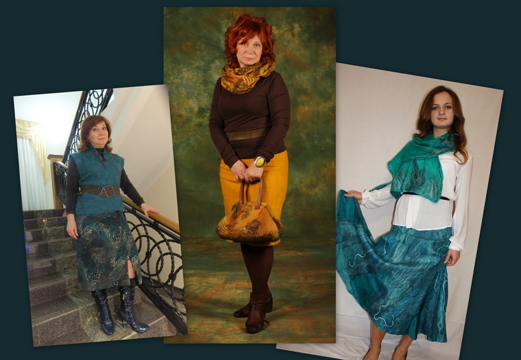 Объемные юбки из тонкого войлока – магия женственности от Натальи Кондрашевой и Оксаны Ткаченко