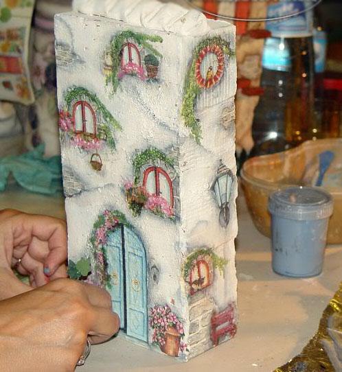 Декупаж для керамического горшка Декупаж для керамического горшка