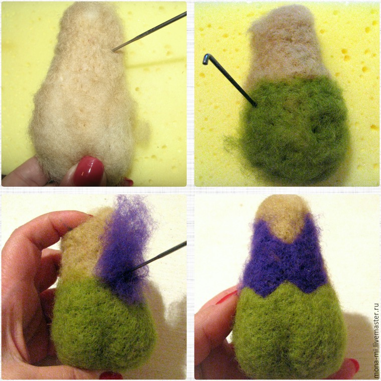 easter bunny felted