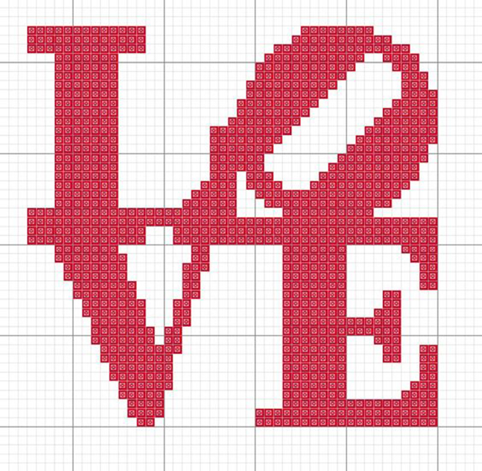 Love you схема вышивки 4