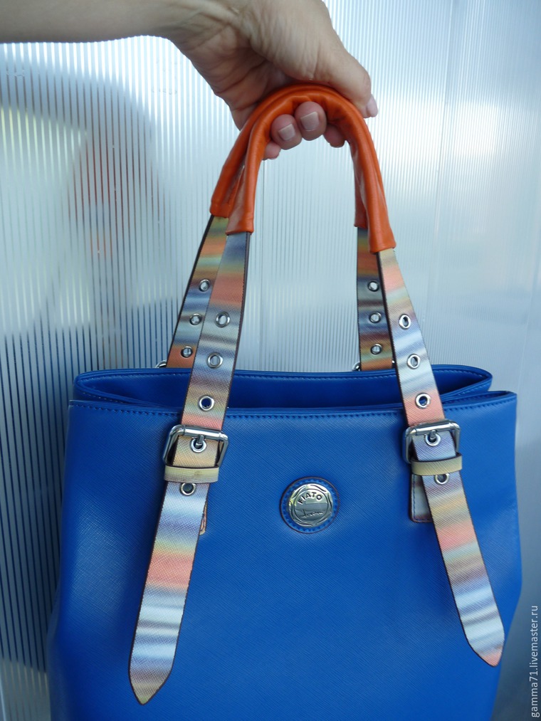 Bumbag Blue ✪ синяя кожаная поясная сумка российского бренда Верфь