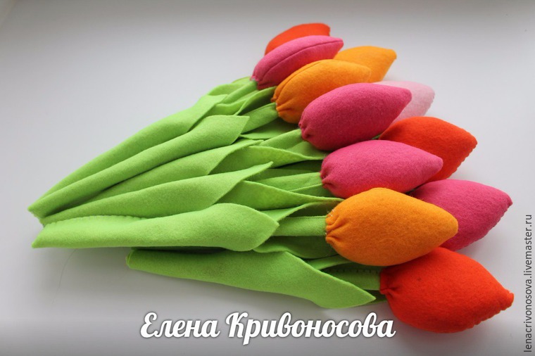 Как сделать тюльпаны из фетра