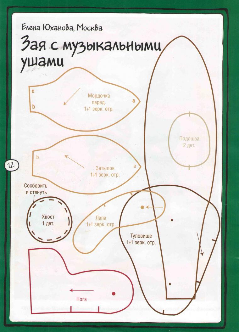 Зайки выкройки Зайки выкройки