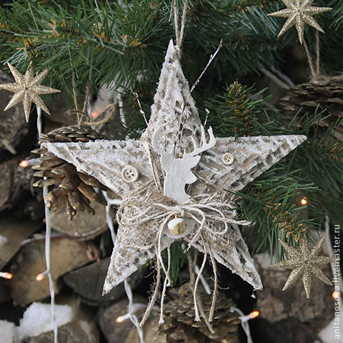 Звезда из бумаги на Новогоднюю елку