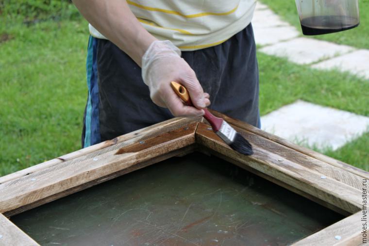 Делаем из поддона зеркало в стиле «лофт», фото № 25