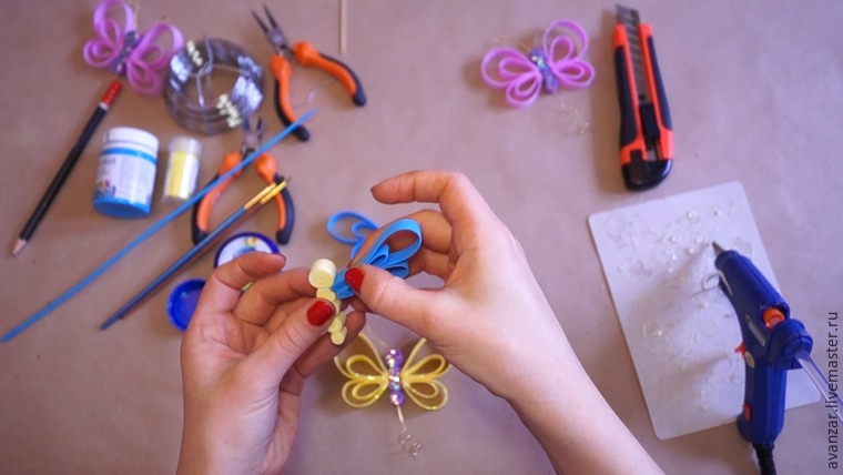 Мастерим бабочек и стрекоз из фоамирана, фото № 13