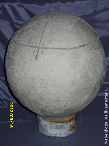 Делаем глобус-сундук из папье-маше, фото № 6