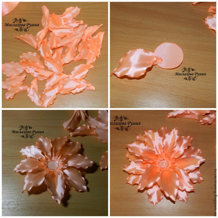 Мастер-класс по созданию лилии из ткани в технике канзаши: