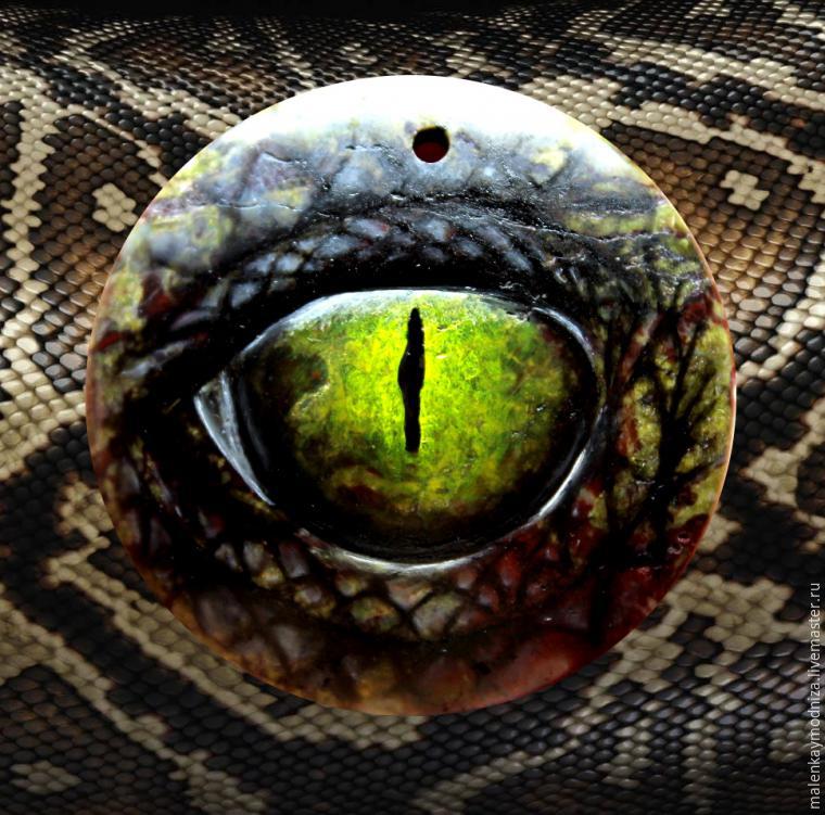 Создаем кулон «Глаз дракона» в технике росписи по камню: Мастер-Классы вжурнале Ярмарки Мастеров
