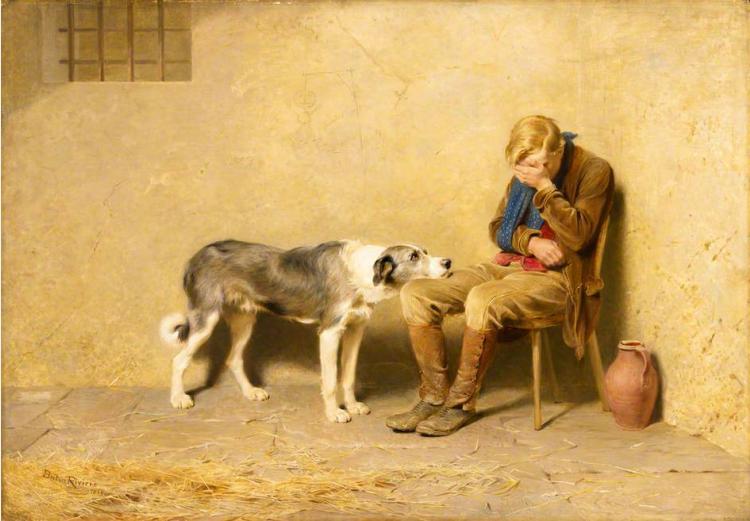 Тёплые отношения детей и собак в картинах английского художника-анималиста riton iviere, фото № 12