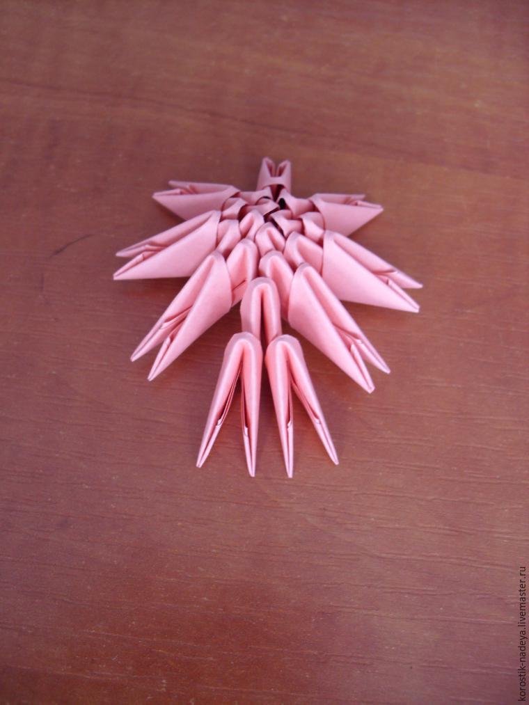 Как изготовить вазу с тюльпанами в технике модульного оригами, фото № 16