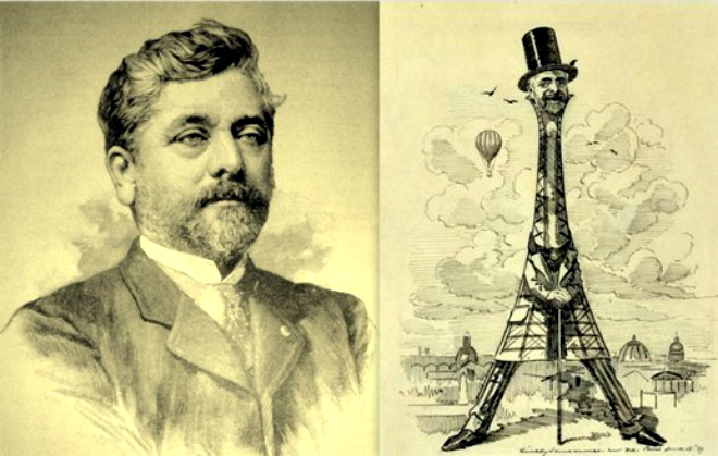 1887 1889. Ги де Мопассан и Эйфелева башня.