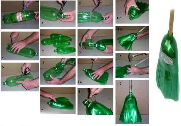 Пуфик из пластиковых бутылок