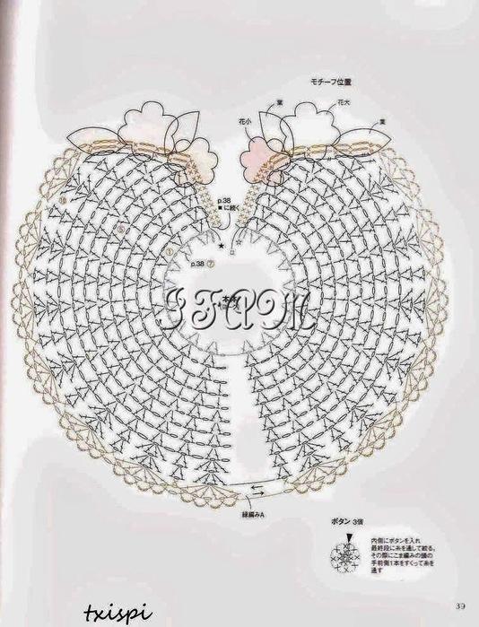 Воротники крючком схемы японские