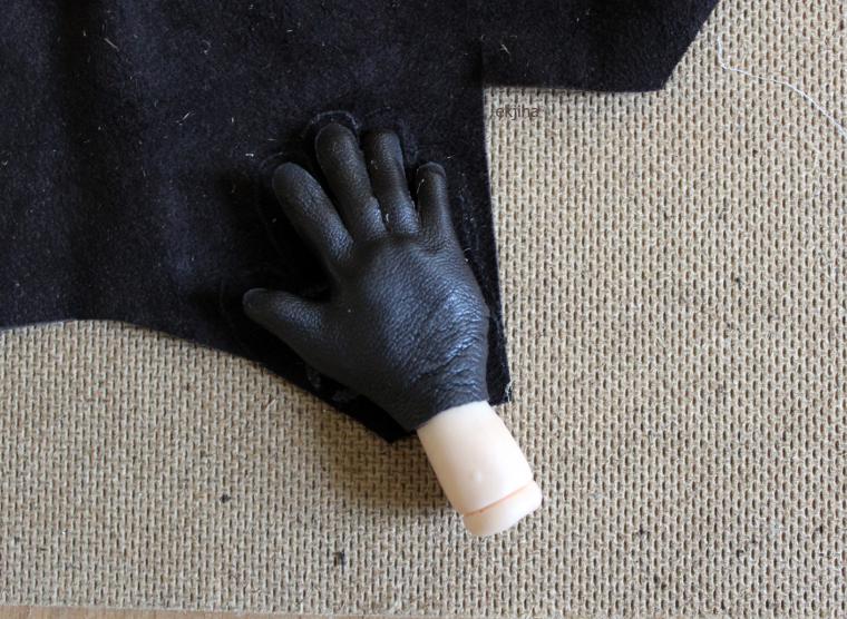 Делаем кожаные перчатки для авторской куклы, фото № 7