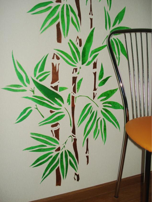 Рисунок бамбук на стене - 65 фото
