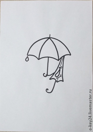 Как нарисовать Девушку с Зонтом Мелками Простой Рисунок Девушки How to draw a girl with umbrella