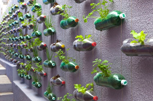 15 интересных способов использования пластиковых бутылок на даче