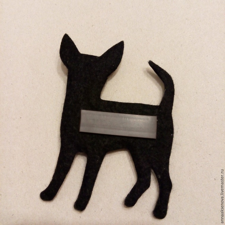 Собачка из фетра — оригинальный магнитик в подарок, фото № 21