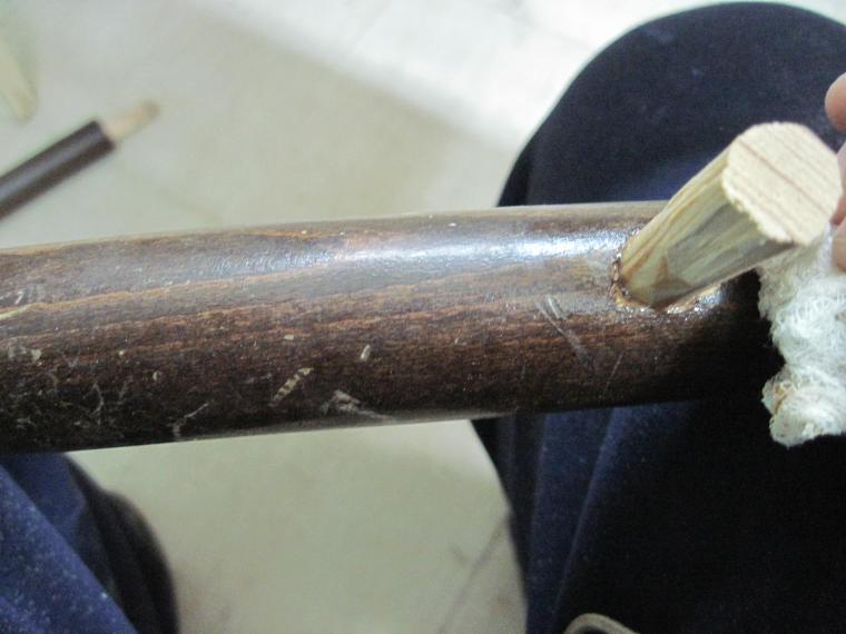 Ремонт ножки венского стула извлечение сломанной части шурупов, фото № 11