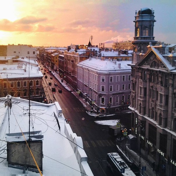 Петроградская сторона зима Санкт Петербург