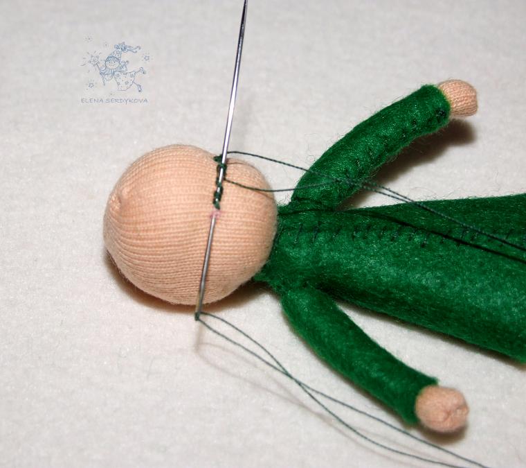 Изготовление пальчиковой куклы - продажа обрезков, фото № 38