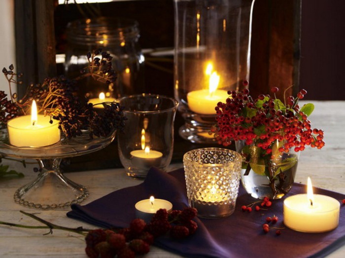 Плавающие свечи – невероятно красивый декор стола | Уютный дом