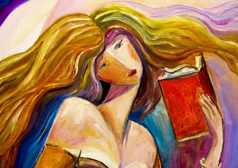 Что значит картина. Картина маслом девушка с книгой. Психолог картина маслом. Картина маслом девочка с книжкой.