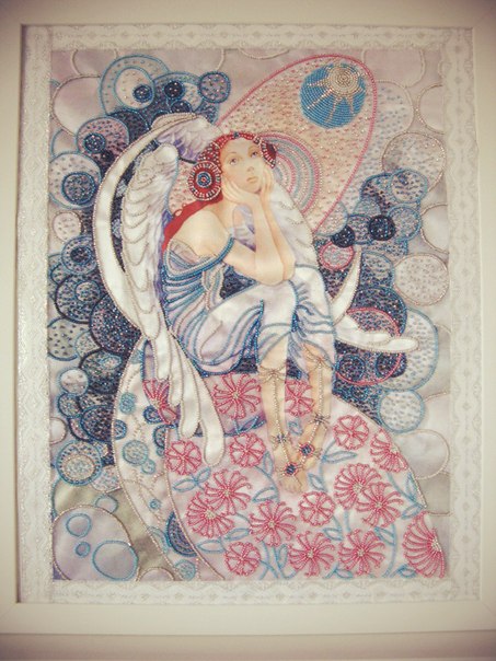 из бисера, котенок из бисера, котенок