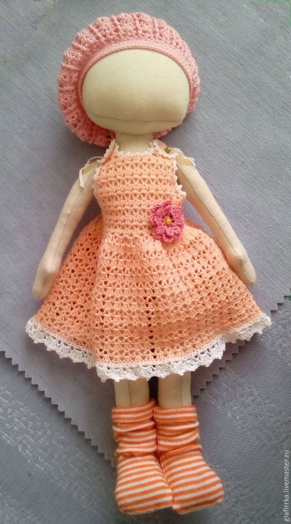Платье «Лилия» для куклы Паола Рейна | Вязание крючком от Елены Кожухарь
