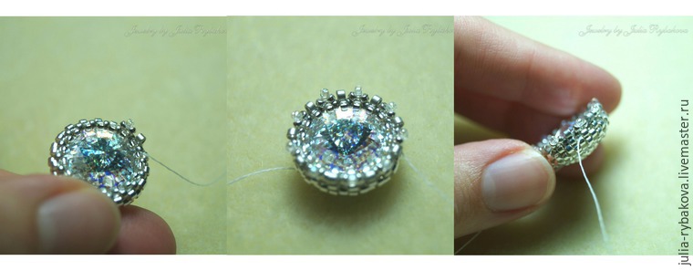 Мастер-класс свадебные серьги из бисера с кристаллами warovski «Больше, чем любовь», фото № 10