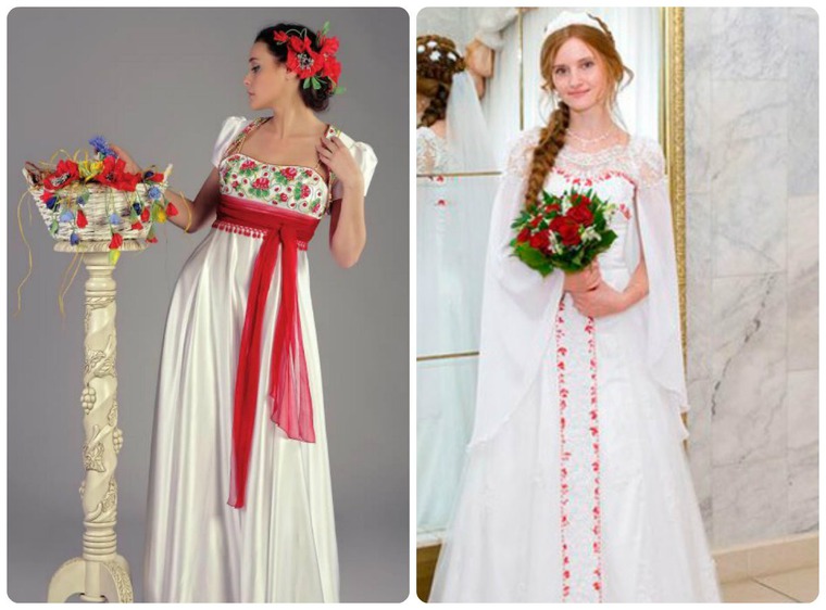 Свадебные платья в народном стиле