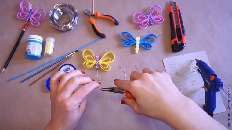 Мастерим бабочек и стрекоз из фоамирана, фото № 15