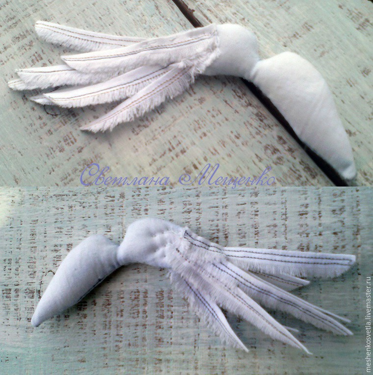 Декоративные птичьи перья из ткани своими руками.