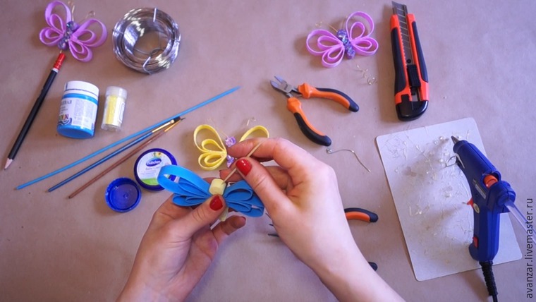 Мастерим бабочек и стрекоз из фоамирана, фото № 16