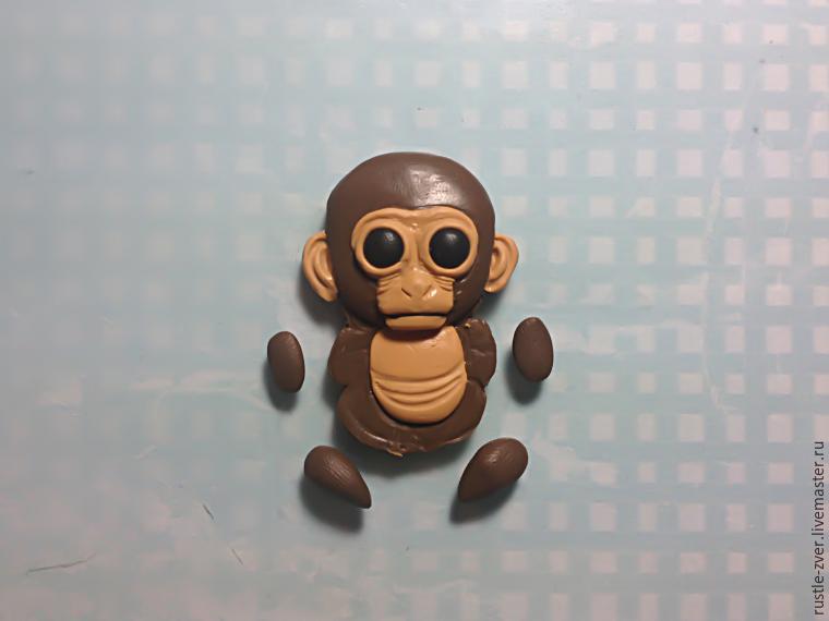 Как сделать обезьянку из глины