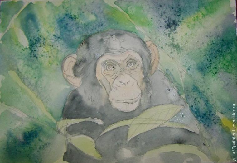 Картины с обезьянами в интерьере