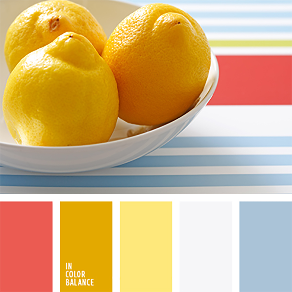 Сочетание цветов лимонного цвета