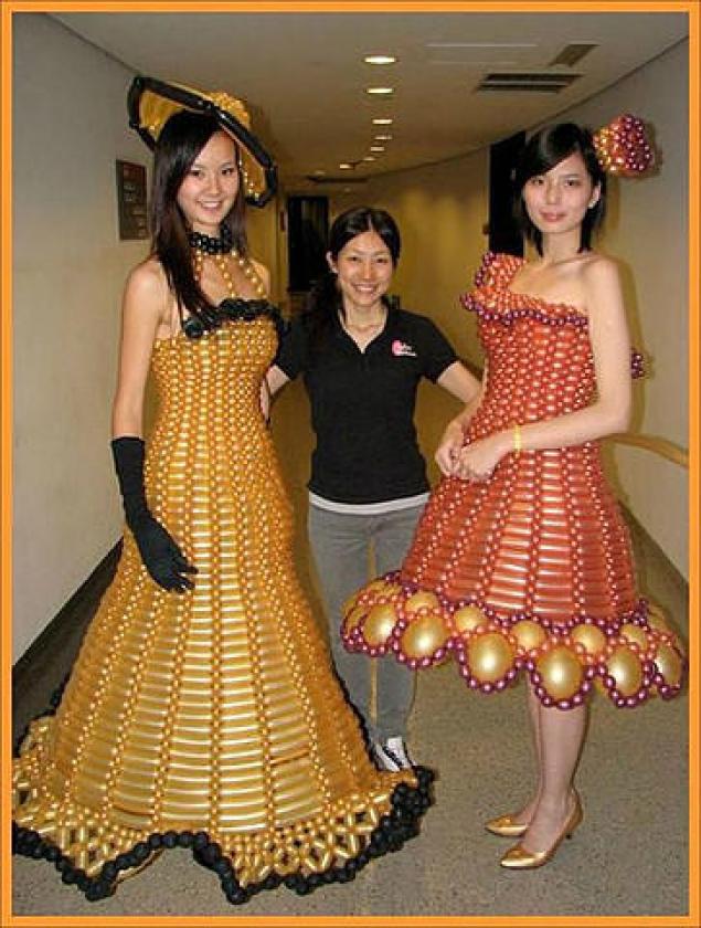 Платье из шаров (47 фото)