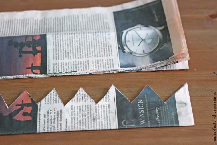 How to Make a Pretty Crown from a Newspaper DIYs в журнале Ярмарки Мастеров