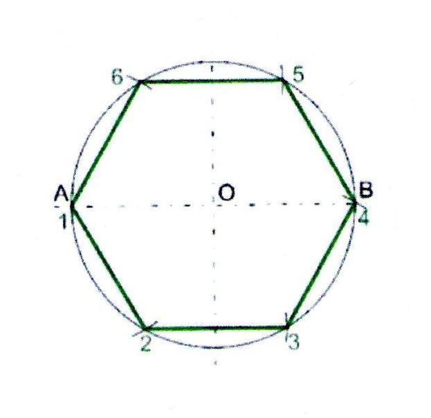 Как построить восьмиугольник в окружности без циркуля