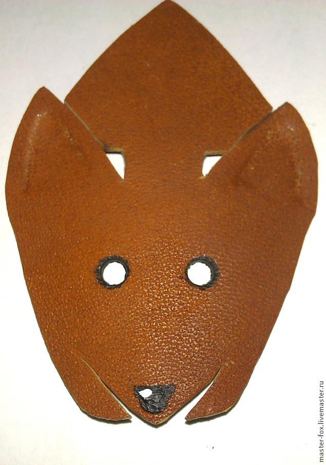 Выкройка брелока маска кошки