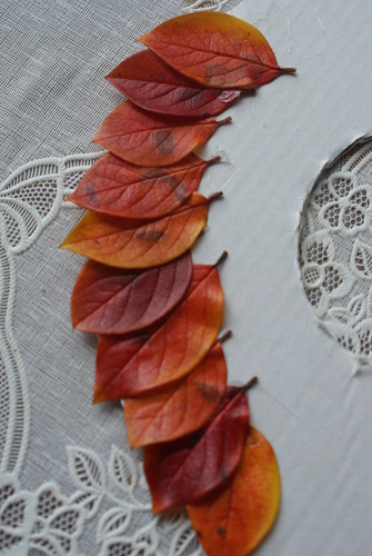 Осенняя композиция с гирляндой