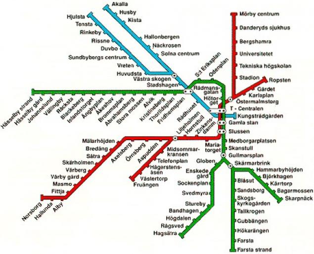 Схема метро стокгольма на русском