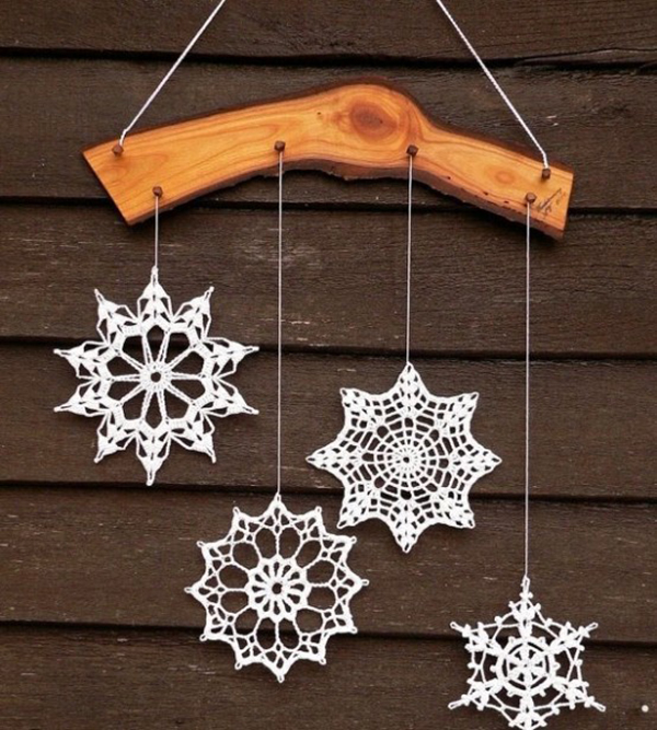 Вязание снежинок крючком: простые схемы, идеи, фото