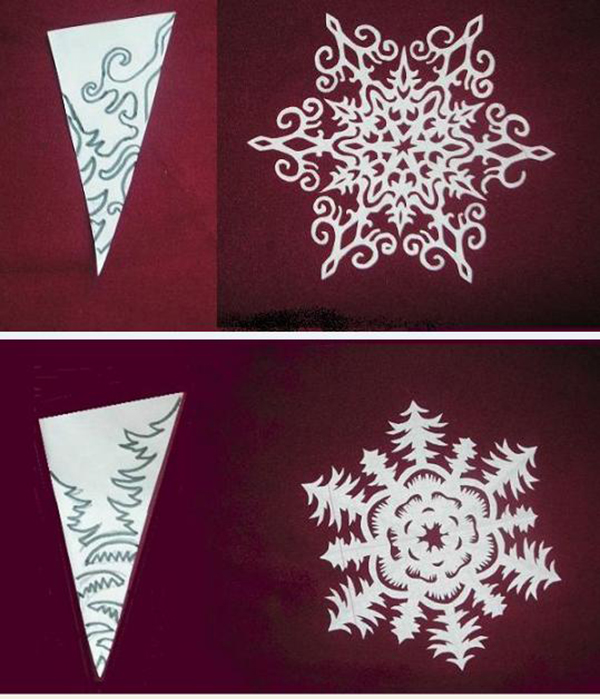 Схемы красивых снежинок из  бумаги