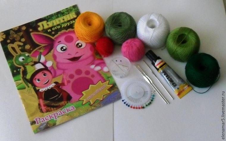 Вяжем Вупсеня и Пупсеня &8212 гусениц из «Лунтика», фото № 1