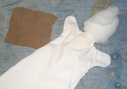 Ручная кукла, сшитая из капрона, синтепона и текстильных лоскутов, фото. № 8