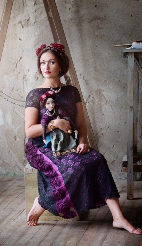 оксана муратова, авторская кукла фрида, подвижная кукла фрида оксана муратова, авторская кукла фрида, подвижная кукла фрида