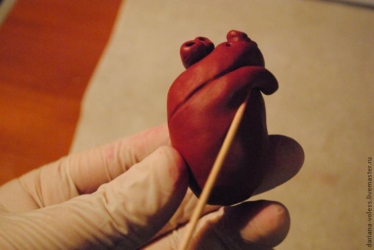 Анатомическое сердце из глины